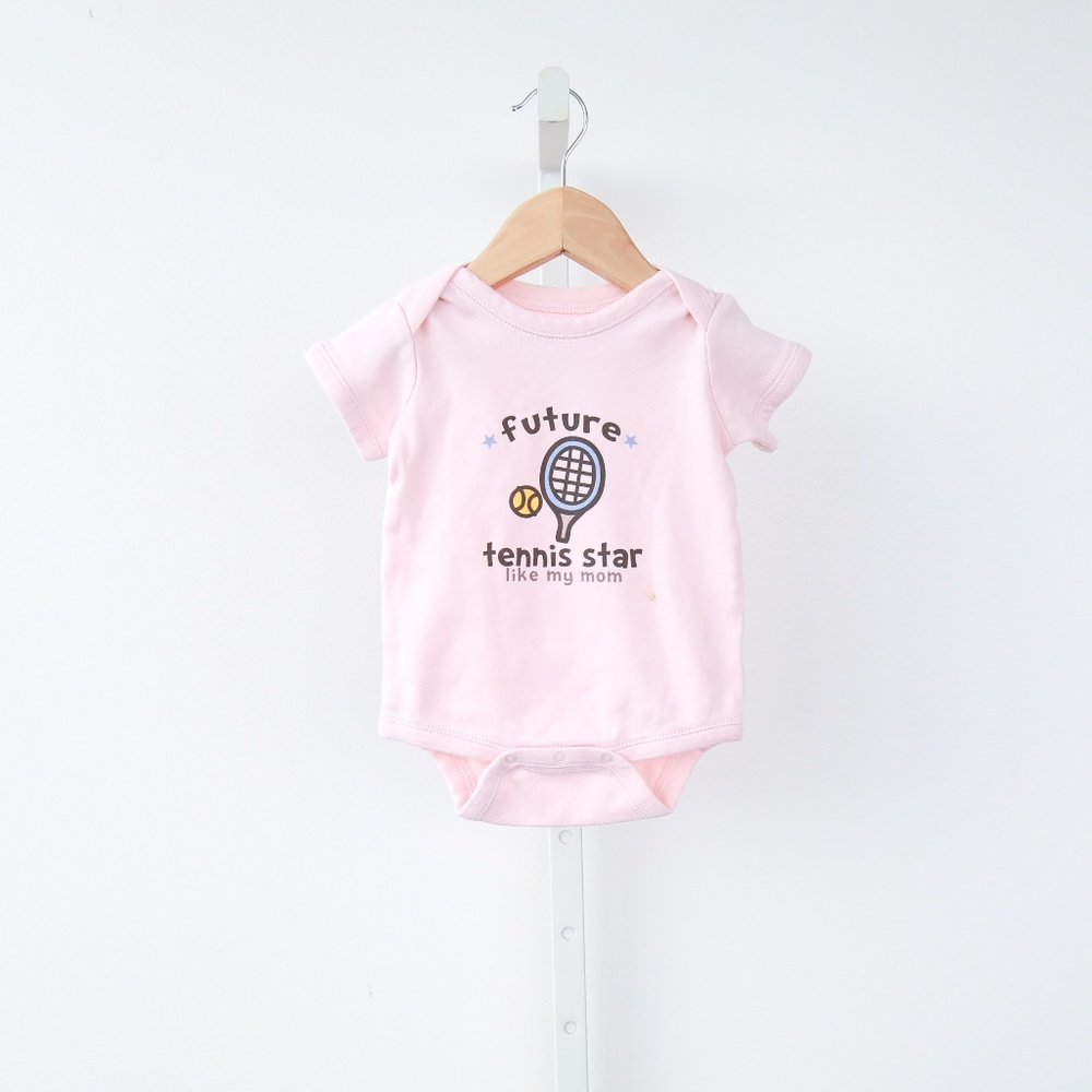 Custom Future Tennis Star Baby Onesie